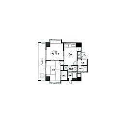 ジュネパレス平塚第1 2DKの間取図画像