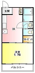 セイワハイツ 1DKの間取図画像
