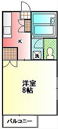 ミキハウス6 1Kの間取図画像