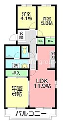 メゾンソノベ 3LDKの間取図画像