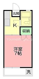 グランデ 1Kの間取図画像