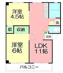 メゾンド和 2LDKの間取図画像
