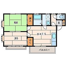 GreenNode 2DKの間取図画像