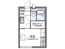 レオパレスパルティール 1Kの間取図画像