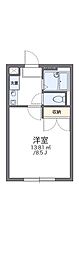 レオパレスO・Z-1 1Kの間取図画像