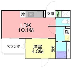 Sette Luce 1LDKの間取図画像