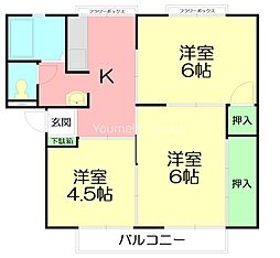 サン・リバティ1 3Kの間取図画像