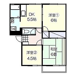 サニーエステート 3DKの間取図画像