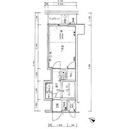 シルフィード平塚 1Kの間取図画像