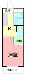 セレッサビル 1Kの間取図画像