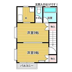 ミントハウス 2Kの間取図画像