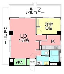コーポ南町 1LDKの間取図画像