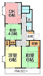 田中第2ビル 3DKの間取図画像