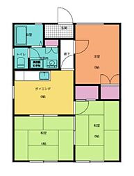 ハイツYOSHINO 3DKの間取図画像
