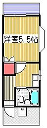真壁ハイツ 1Kの間取図画像