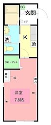 aruka015 1Kの間取図画像