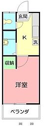 ドルチェサナダ 1Kの間取図画像