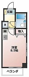 アーバンハイツ平塚 ワンルームの間取図画像