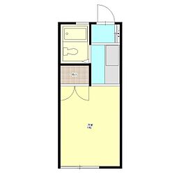 シャトーレ中里B ワンルームの間取図画像