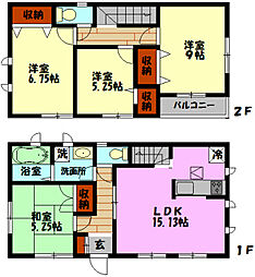 万田戸建 4LDKの間取り