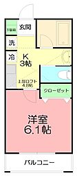 間取図画像 1K