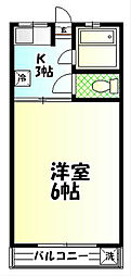 ハイツすづき 1Kの間取図画像