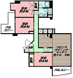 ライオンズマンション大磯 3LDKの間取図画像