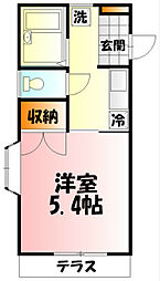 ヤマミチハイツ 1Kの間取図画像