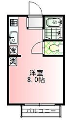 プラッツ・アイリス ワンルームの間取図画像