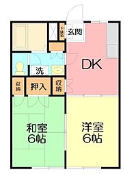 間取図画像 2DK