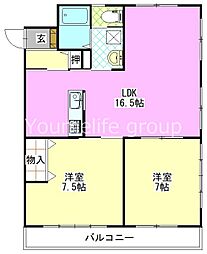 間取図画像 2LDK