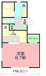 間取図画像 1K