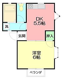 間取図画像 1DK