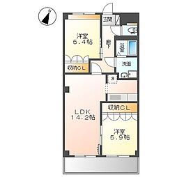 レジーナ 2LDKの間取図画像