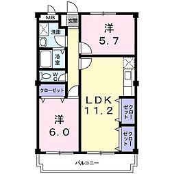 間取図画像 2LDK