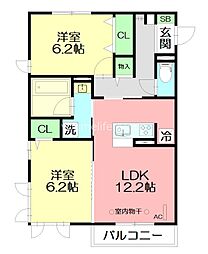 間取図画像 2LDK