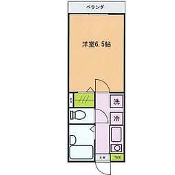 エクレールK花水台 1Kの間取図画像