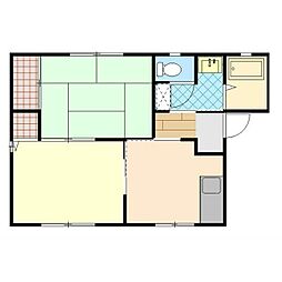 プレ・プラージュA 2DKの間取図画像