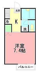 第2プリンスハイツ 1Kの間取図画像