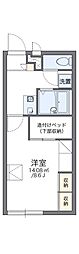 レオパレスグルーテンA 1Kの間取図画像