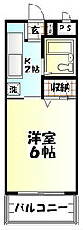 アークス 1Kの間取図画像