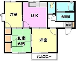 フォーユー桜台五番館 3DKの間取図画像