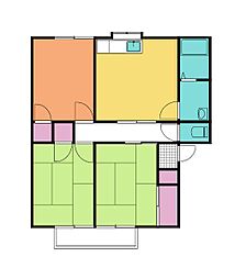 コーポキャッスル 3DKの間取図画像