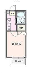 フジパレス湘南六番館 1Kの間取図画像