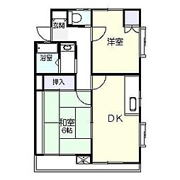 ハイツカーペンター 2DKの間取図画像