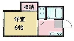英ハイツ 1Kの間取図画像