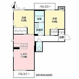 間取図画像 2LDK