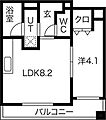ビュークレスト佐賀駅前6階6.0万円