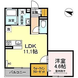 tresorblanc 1LDKの間取図画像