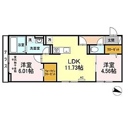 エル・フェールKOSE 2LDKの間取図画像